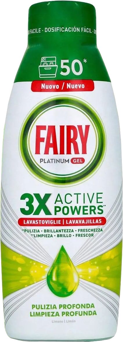 Fairy Platinum Deep Clean Lemon Dishwasher Gel, 50 Loads, 900 mL