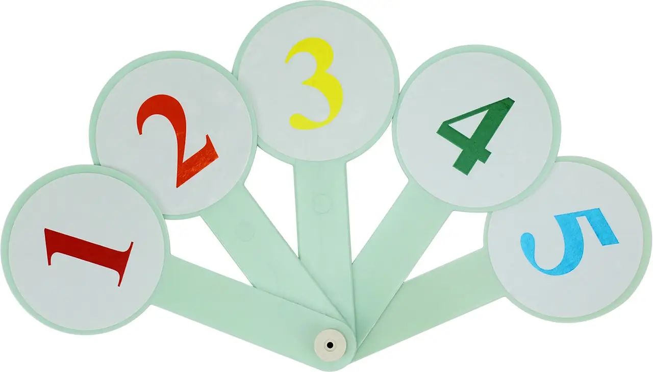 Multicolor Number Learning Fan, 1-10