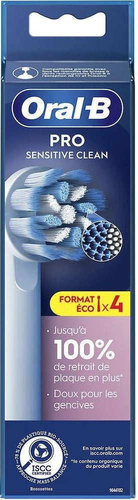 Braun Oral-B Pro Sensitive Clean Electric Toothbrush Replacement Heads, 4 pcs