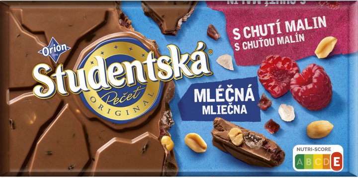 Studentska Pecet Original Raspberry-Flavored Chocolate, 170 g