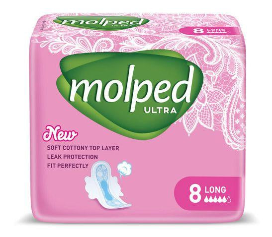 Molped Ultra Long Sanitary Pads, 8 pcs