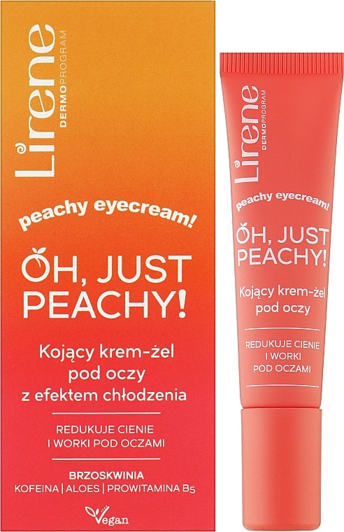 Lirene Oh, Just Peachy! Cooling Soothing Eye Cream Gel, 15 mL