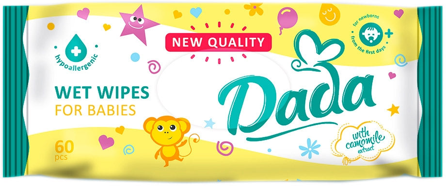 Dada Chamomile Baby Wet Wipes, 60 pcs
