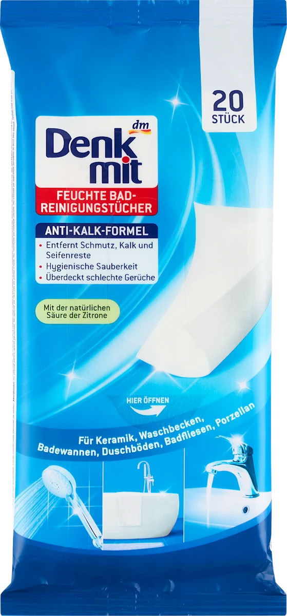 Denkmit Bathroom Cleaning Wet Wipes, 20 pcs
