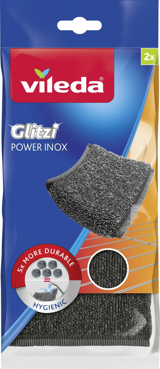 Vileda Glitzi Power Inox Cleaning Sponges, 2 pcs