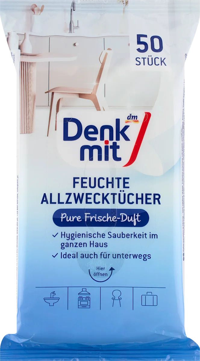 Denkmit All-Purpose Cleaning Wet Wipes, 50 pcs