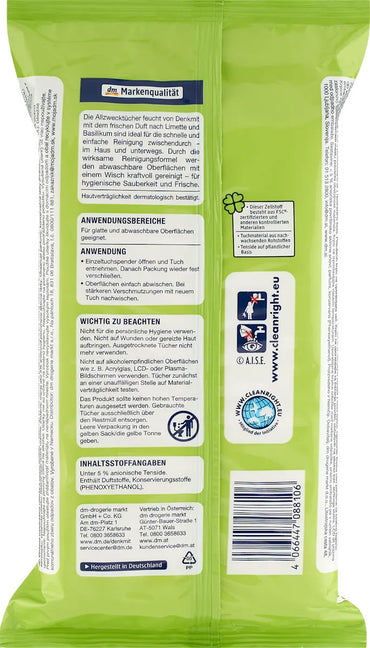 Denkmit Lime All-Purpose Cleaning Wet Wipes, 50 pcs - Image 2