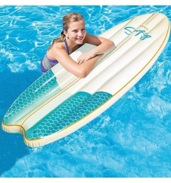 Intex 58152 Surfboard Inflatable Air Mattress for Ages 15+, 178 x 69 cm - Image 3
