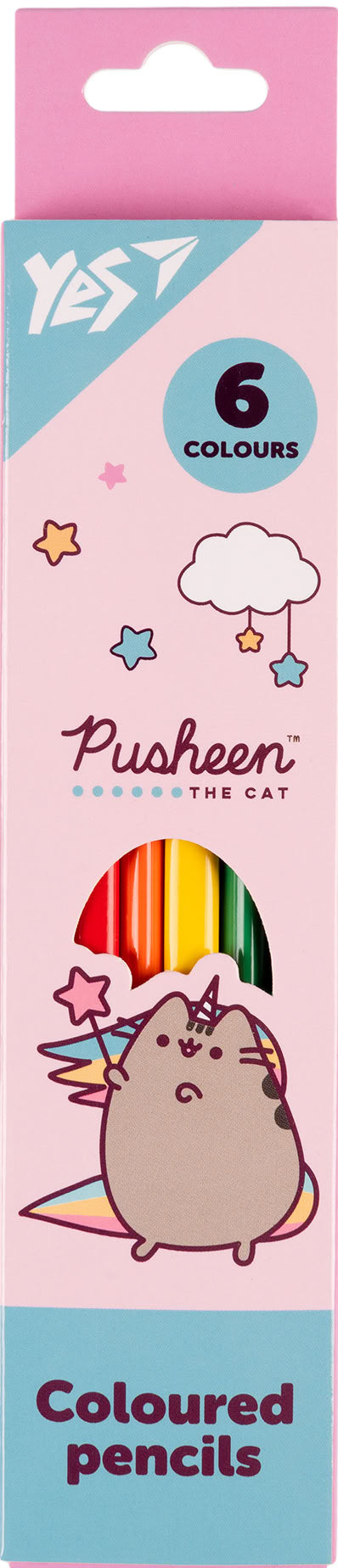Yes 290725 Pusheen Colored Pencils, 6 Colors
