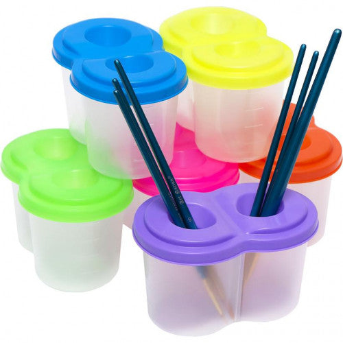Double Plastic No-Spill Paint Cup