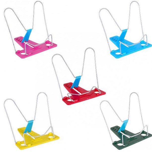 No. 1 Book Stand with Plastic Holder, Assorted