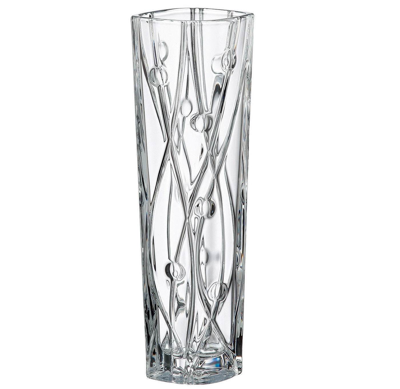 Bohemia Labyrinth Glass Flower Vase, 30.5 cm