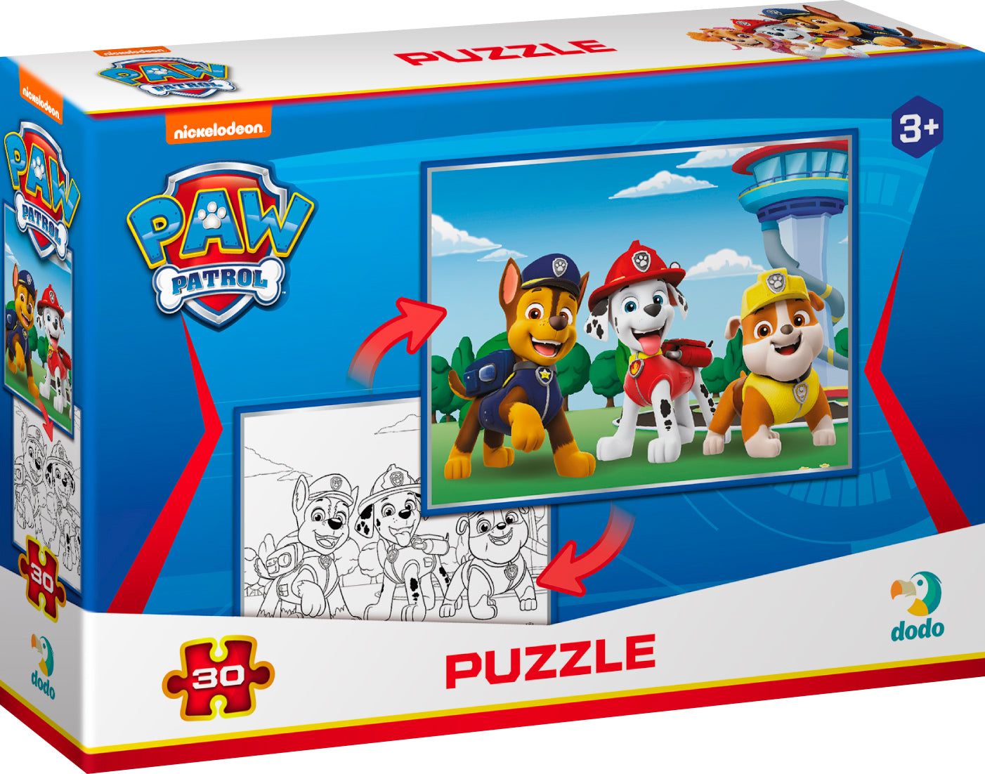 Dodo Paw Patrol 2-in-1 Puzzle, 30 pcs