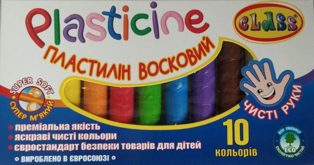 Class ECO Clean Hands 7626 Modeling Clay, 10 Colors