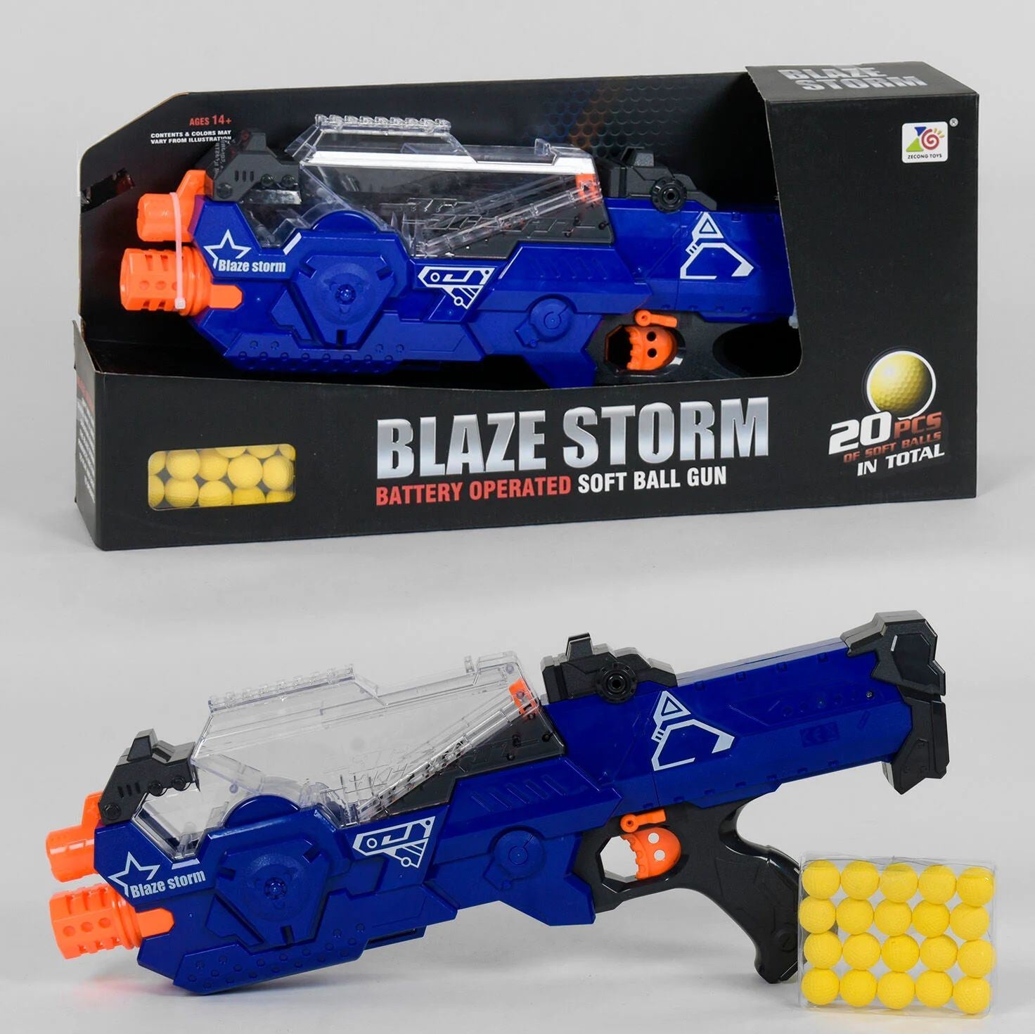 Blaze Storm ZC 7109 Battery-Powered Toy Blaster with 20 Soft Darts