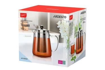Ardesto Gemini AR1909GM Glass Teapot with Infuser, 950 mL - Image 2