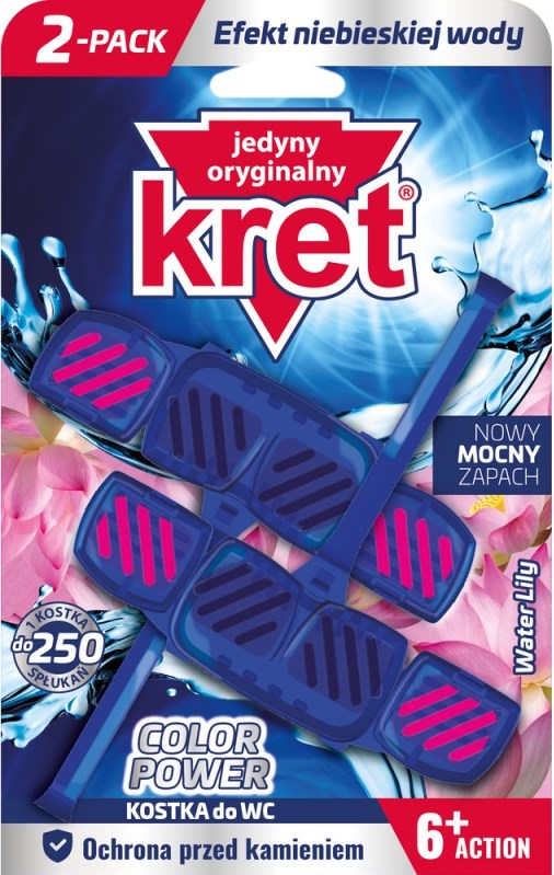 Kret Water Lily Toilet Rim Blocks, 2 x 40 g