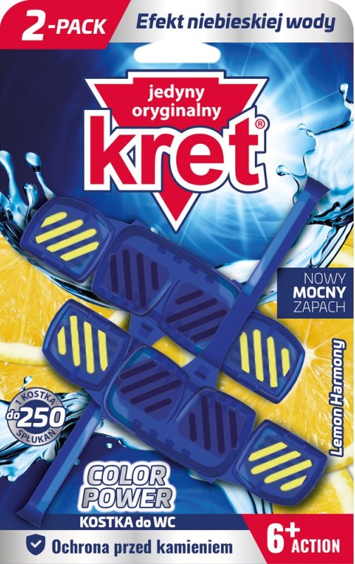 Kret Lemon Freshness Toilet Rim Blocks, 2 x 40 g
