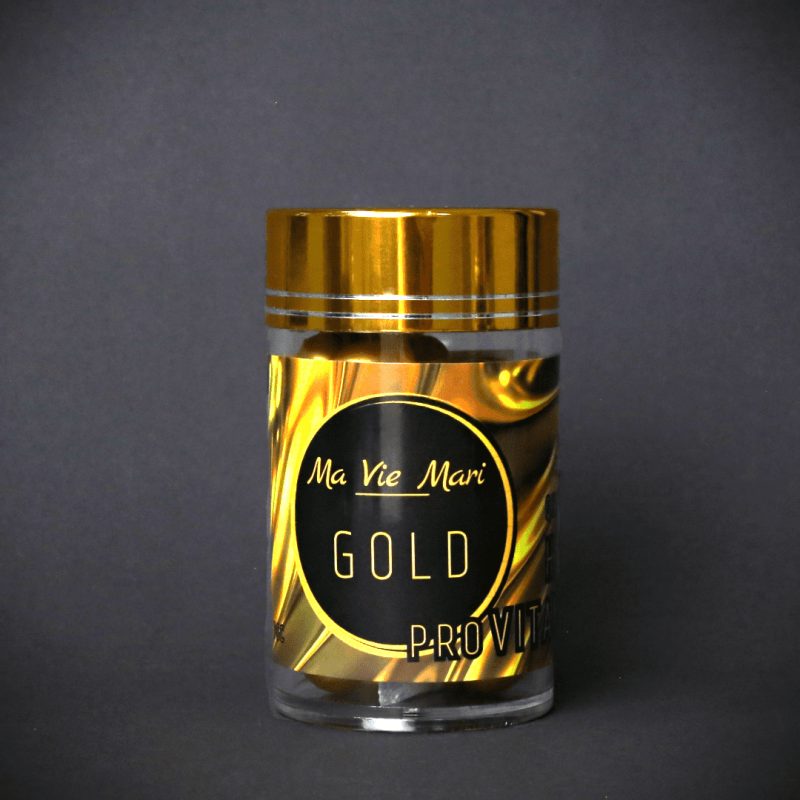 Ma Vie Mari Gold Hair Vitamin Capsules for Dry, Brittle & Porous Hair, 30 pcs