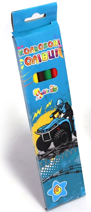 Neznaika 081900 Colored Pencils for Boys, 6 Colors