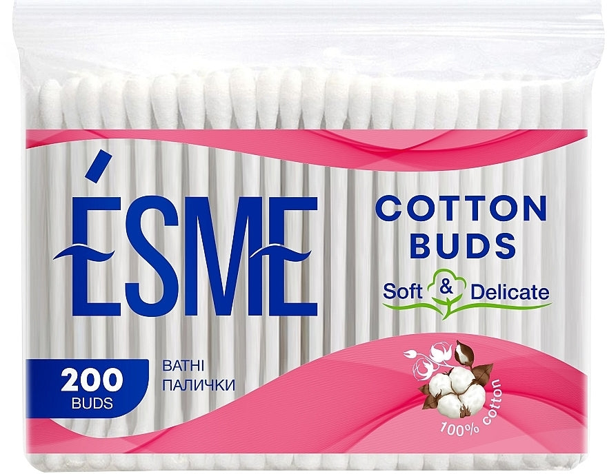 Esme Cotton Swabs in Bag, 200 pcs