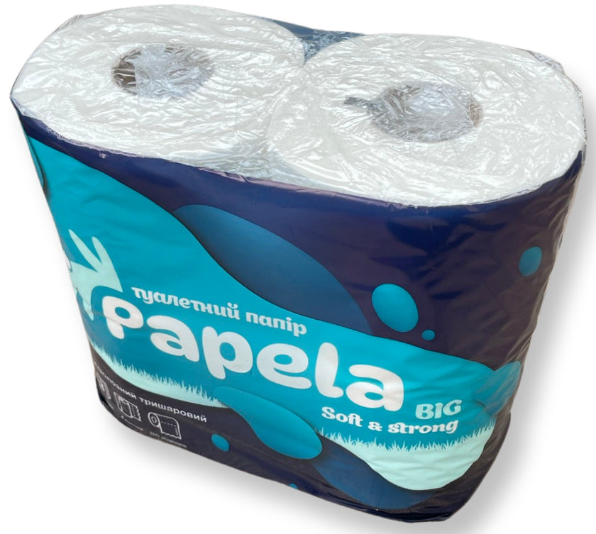 Papela Big 3-Ply Toilet Paper, 4 Rolls - Image 2