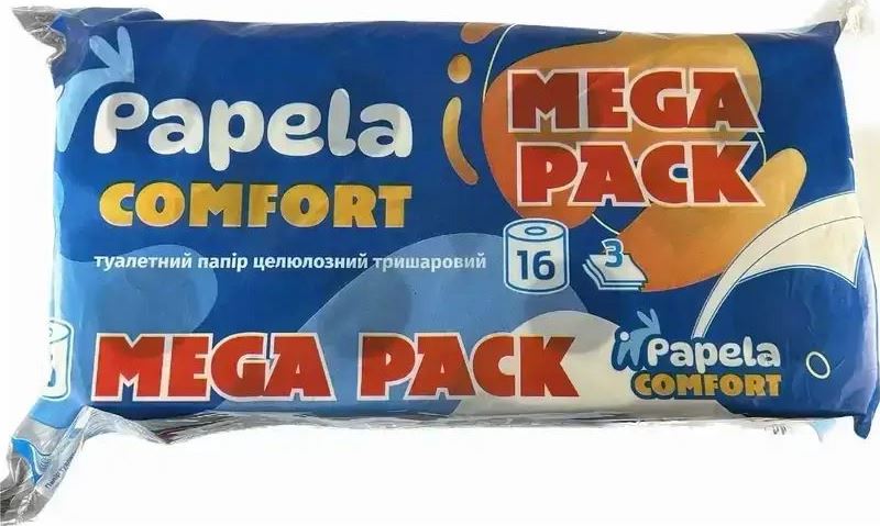 Papela Comfort 3-Ply Toilet Paper, 16 Rolls