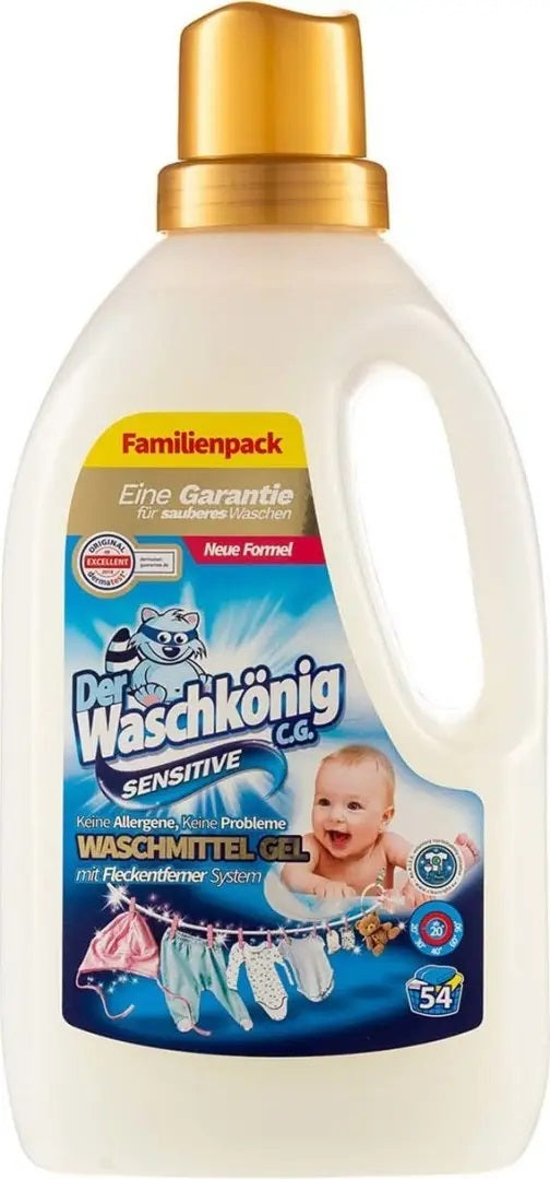 Waschkönig Sensitive Liquid Laundry Detergent, 1.625 L