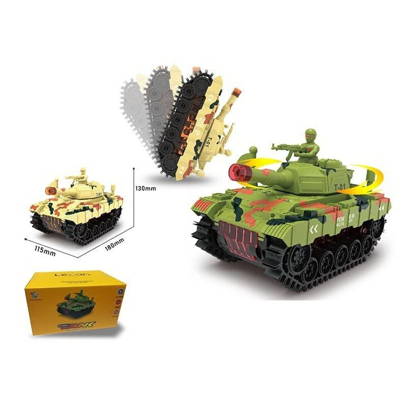 9806 C Flip-Over Tank Toy Vehicle with Sound & Lights in Box