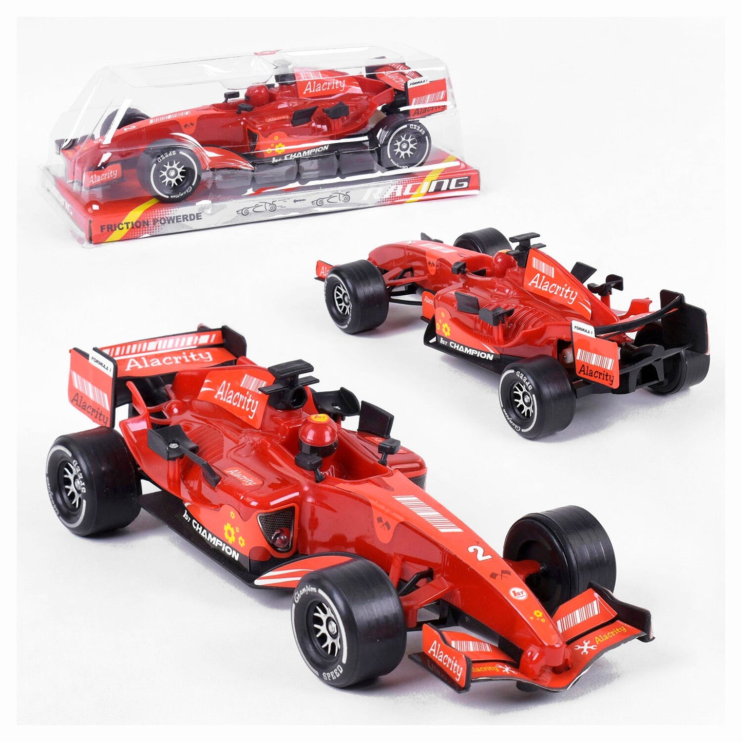 WY 060 D Racing Friction-Powered Toy Car with Light & Sound, 1:14 Scale