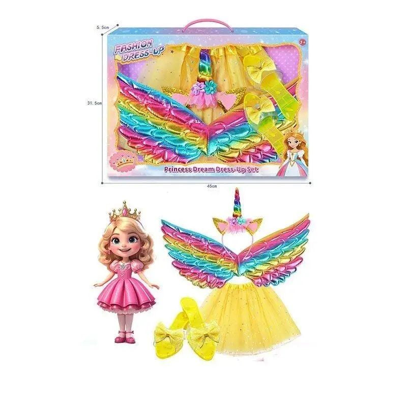 JY 7305 Dress-Up Set with Wings, Skirt & Shoes in Box
