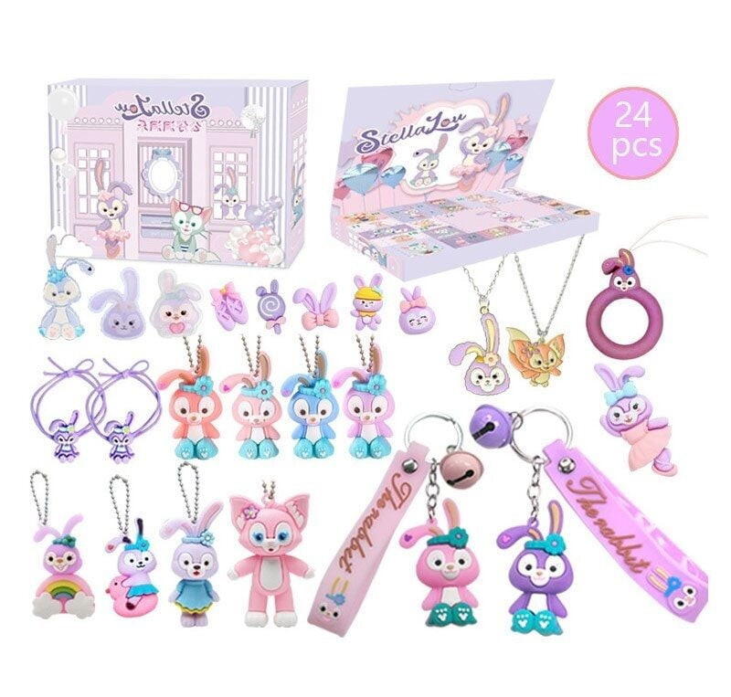 GL-60 Character Advent Calendar Set with Character Figures & Accessories, 24 Compartments