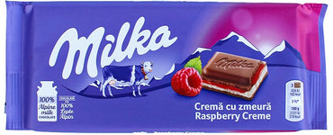 Milka Raspberry Creme Milk Chocolate, 100 g - Image 2