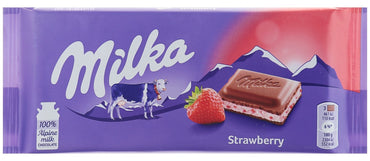 Milka Strawberry Milk Chocolate, 100 g - Image 2