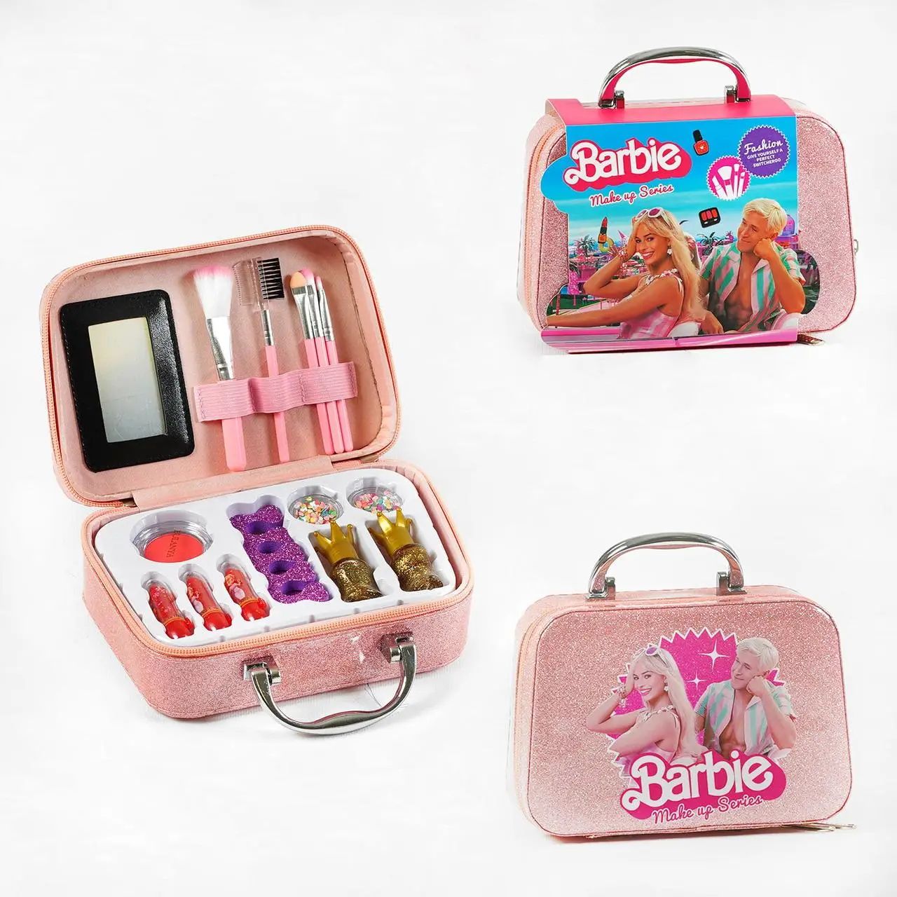Barbie QH 1001-9 D Makeup Play Set in Suitcase, 15 pcs