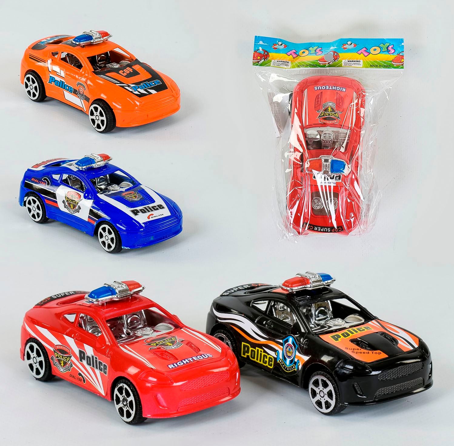 Toys 238 Friction-Powered Police Car in Bag