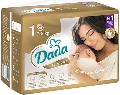 Dada Extra Care 1 Newborn Baby Diapers, 26 pcs, 2-5 kg
