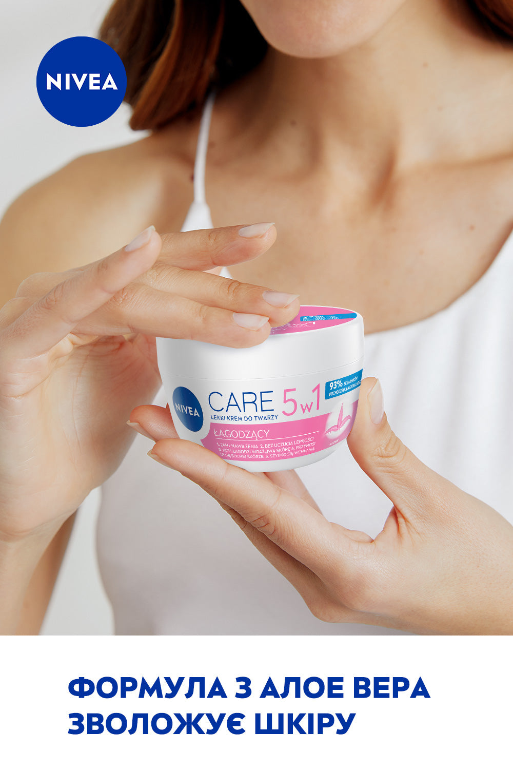Nivea Care 5-in-1 Lightweight Soothing Face Cream for Sensitive Skin with Aloe Vera, 100 mL - Image 4