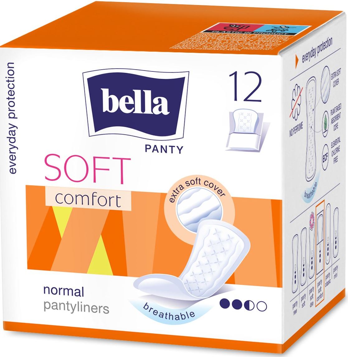 Bella Panty Soft Comfort Panty Liners, 12 pcs
