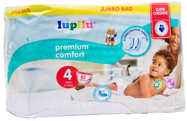 Lupilu Premium Comfort Jumbo Bag 4 Baby Diapers, 82 pcs, 8-16 kg - Image 2