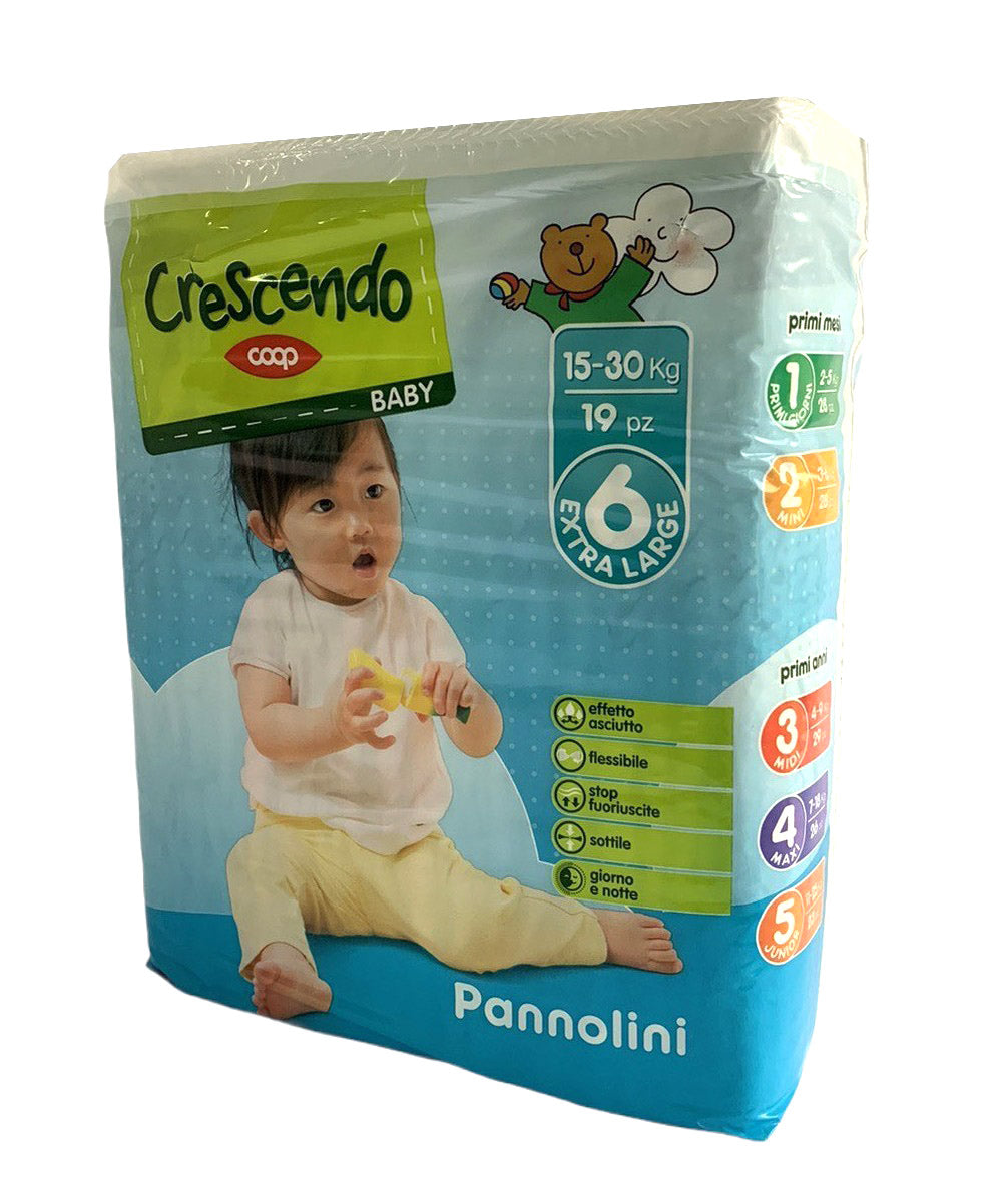 Crescendo 6 Baby Diapers, 19 pcs, 15-30 kg