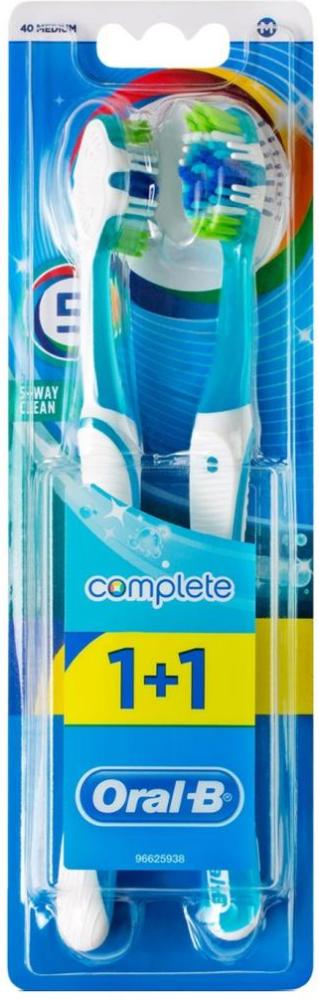 Oral-B Complete Five-Way Clean Medium Toothbrush Set, 2 pcs