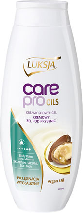 Luksja Care Pro Oils Argan Oil Cream Shower Gel, 500 mL