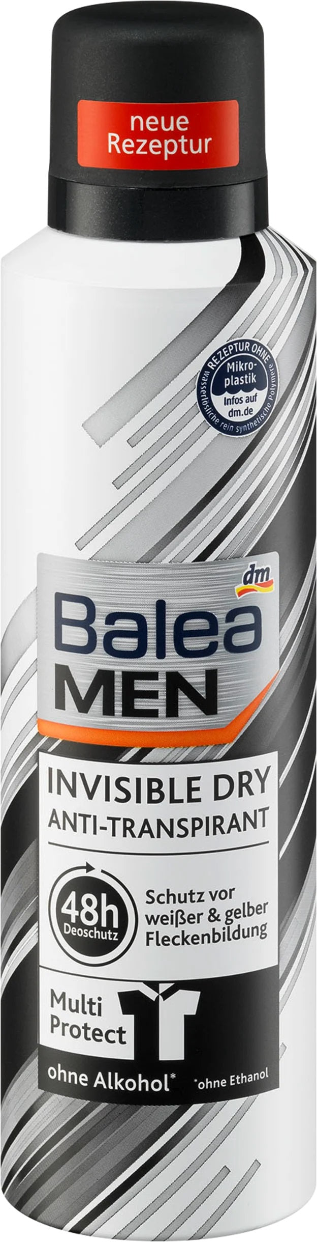 Balea Men Invisible Dry Aerosol Antiperspirant Deodorant, 200 mL