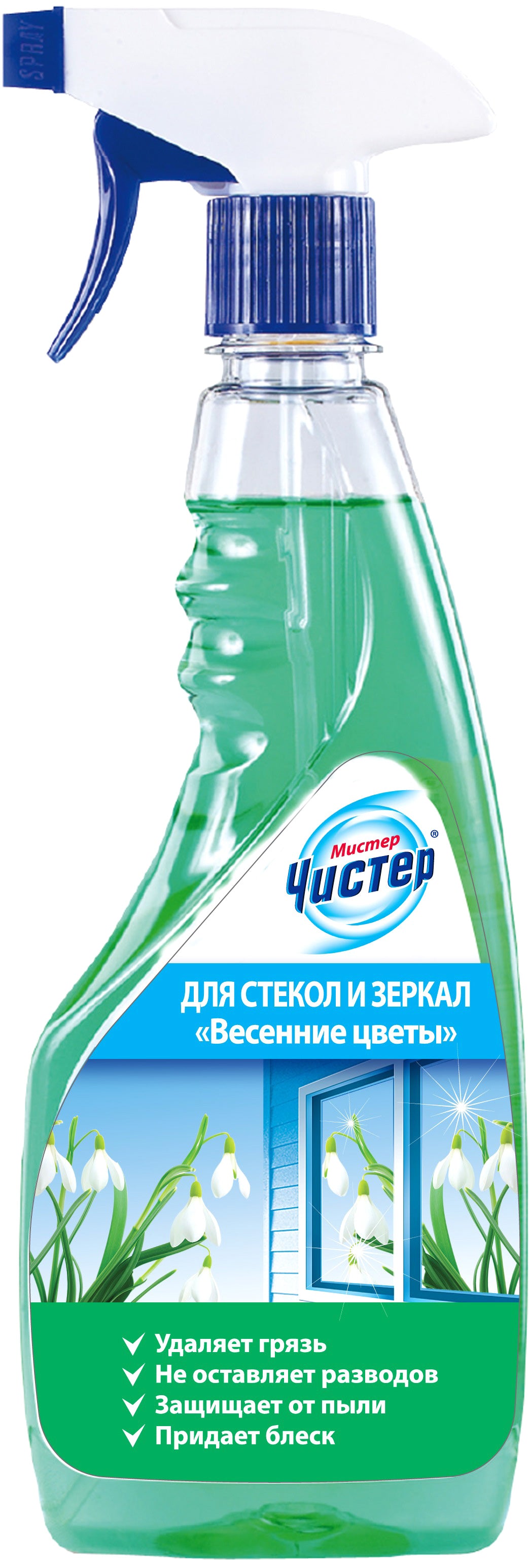 Mister Chister Spring Flowers Glass Cleaner Spray, 500 mL