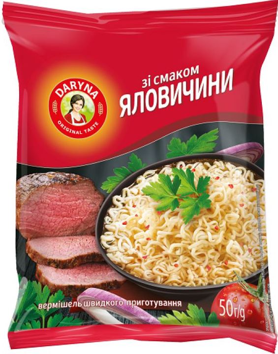Daryna Beef-Flavored Instant Vermicelli, 50 g