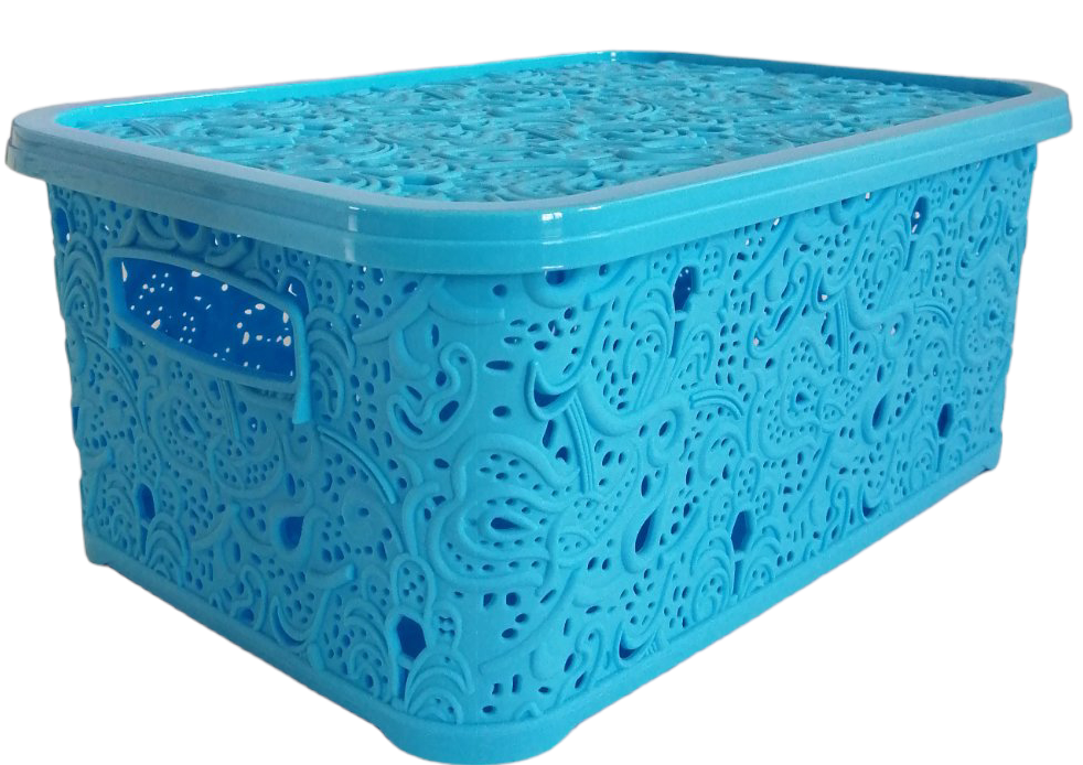 Efe Plastik Openwork Basket with Lid, 6 L - Image 4