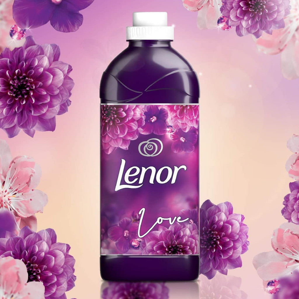Lenor Pink Amethyst Love Fabric Softener, 925 mL - Image 2