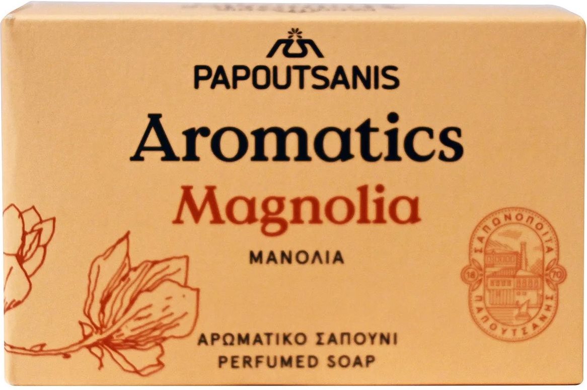 Papoutsanis Aromatics Magnolia Bar Soap, 100 g