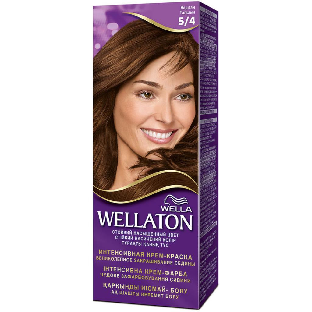 Wellaton Permanent Cream Hair Color 5/4 Chestnut, 110 mL